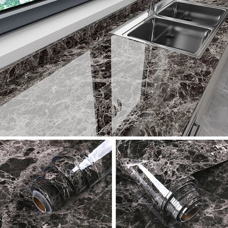 40cm Kitchen Cabinets Wallpaper Self Adhesive Wall Stickers High Temperature Resistance Waterproof and Oil Proof Cooking Bench