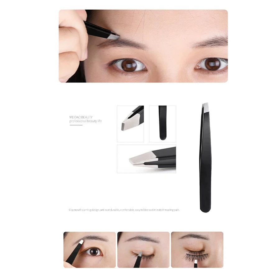 Tweezers Set 3-4pcs Premium Stainless Steel Eyebrow Precision Sharp Tip Tweezers for Body Ingrown and Facial Hair Removal