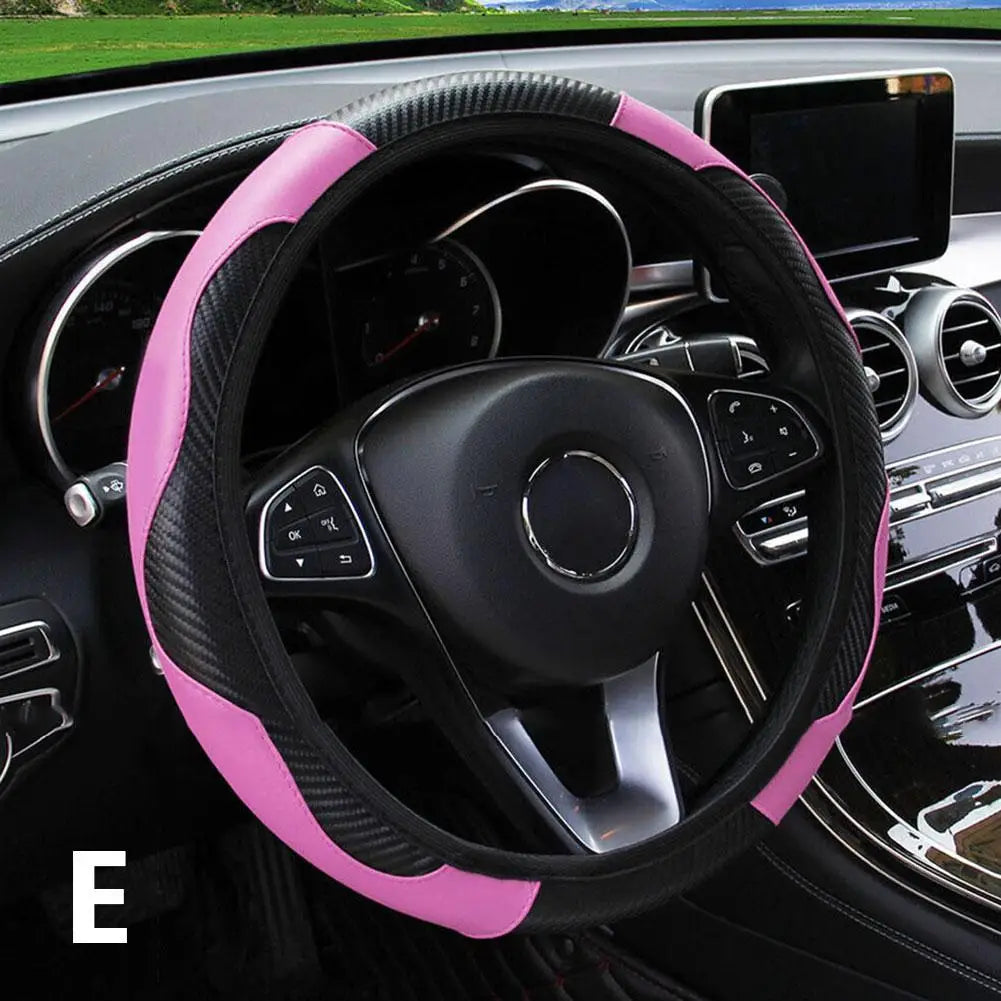 Universal Leather Car Steering Wheel Cover For Renault Megane 2/3 Captur Clio Scenic Duster Kudjar Triber Auto Accessories
