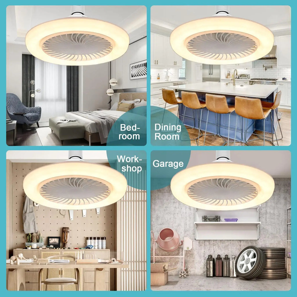 Ceiling Fans with Lights Flush Mount Fan with Remote Control Energy Efficient Home Appliance 3-Speed Adjustable Cooling Device