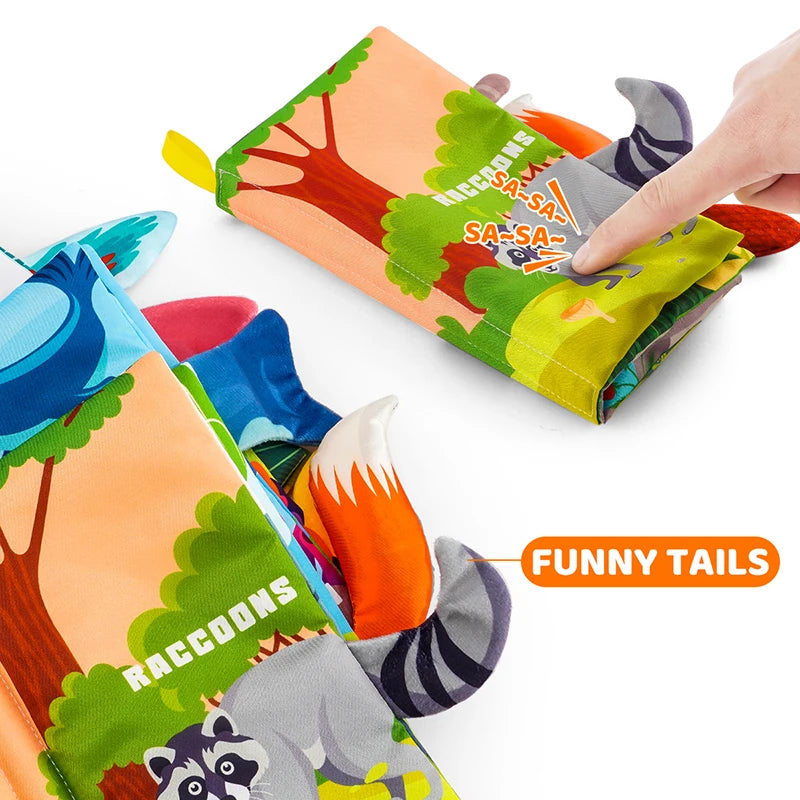 Baby Books Toys, Baby Books 0-6 Months, 3PCS Touch and Feel Cloth Crinkle Soft Books, Toys for 0-3-6-12-18 Months Infant Newborn