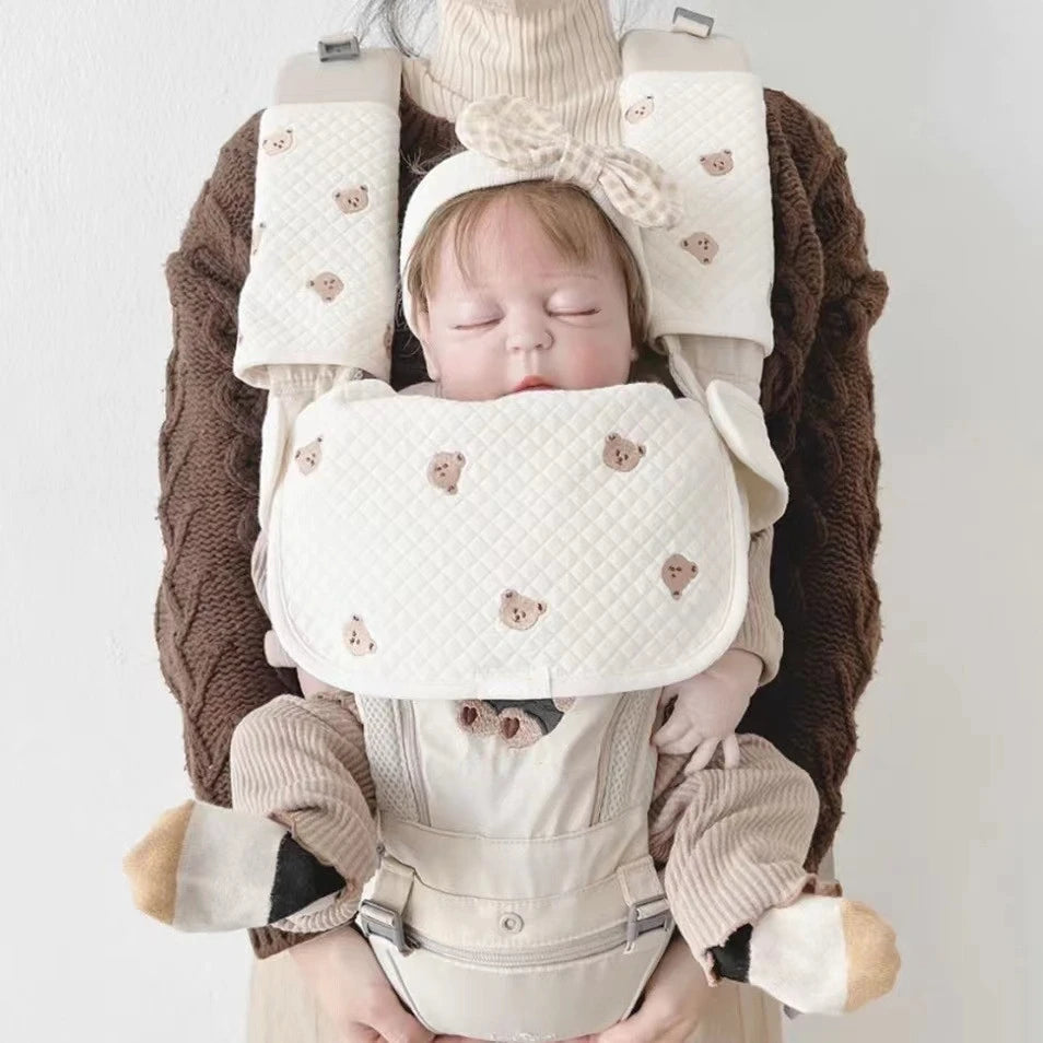 3pcs/Set Waterproof Baby Bibs Muslin Saliva Towel Cotton Shoulder Pad Bite Cushion Baby Accessories Girl Burp Cloth