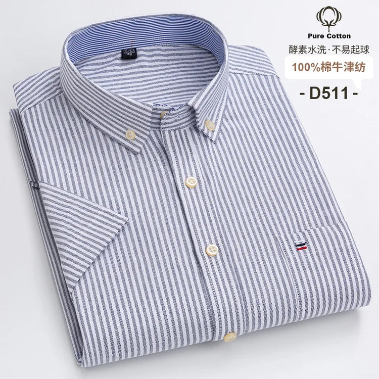 Mens Plaid Short Sleeve Shirt