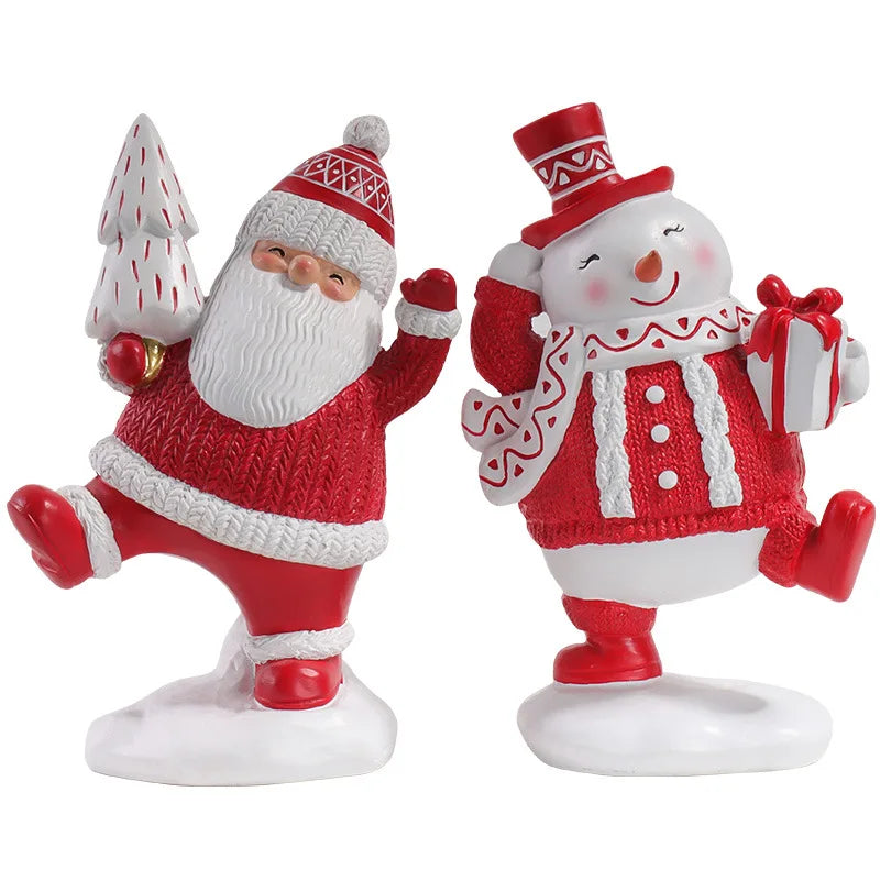 Christmas Snowman Christmas Tree Ornaments American Creative Home Desktop Party Decorations Resin Items Children'S Holiday Gifts