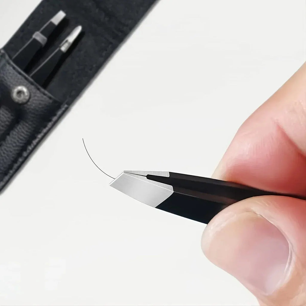 Tweezers Set 3-4pcs Premium Stainless Steel Eyebrow Precision Sharp Tip Tweezers for Body Ingrown and Facial Hair Removal