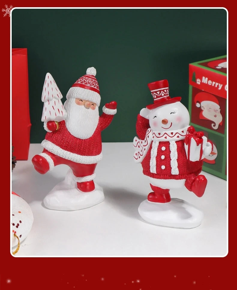 Christmas Snowman Christmas Tree Ornaments American Creative Home Desktop Party Decorations Resin Items Children'S Holiday Gifts