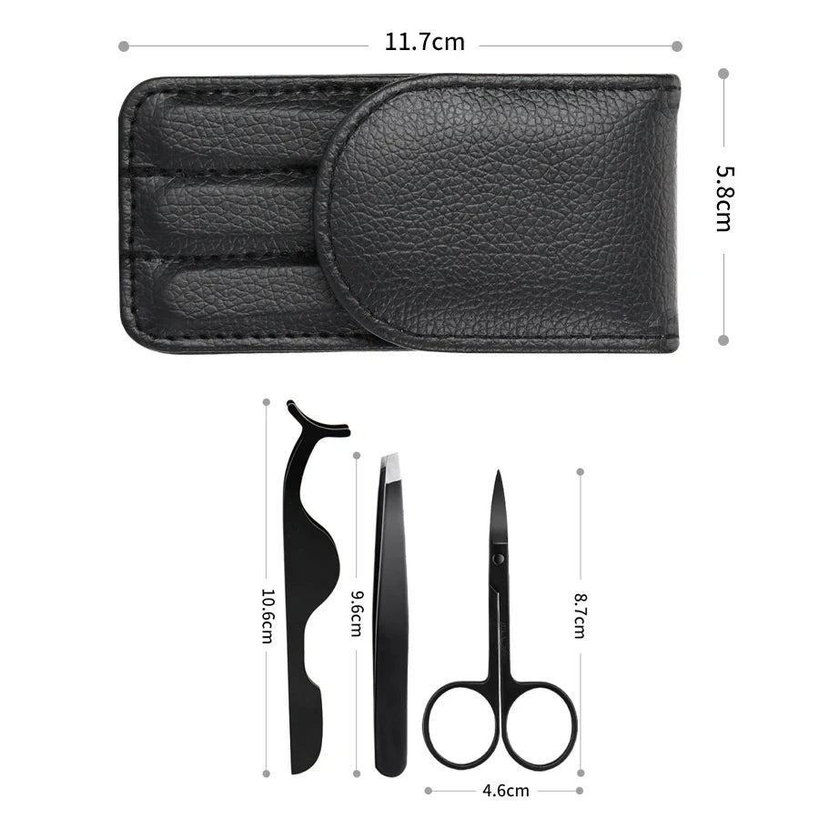 Tweezers Set 3-4pcs Premium Stainless Steel Eyebrow Precision Sharp Tip Tweezers for Body Ingrown and Facial Hair Removal