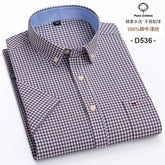 Mens Plaid Short Sleeve Shirt