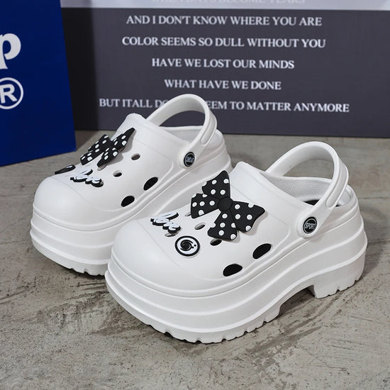 Womens 2025 Chunky Platform Butterfly Sandals Closed-Toe Garden Shoes