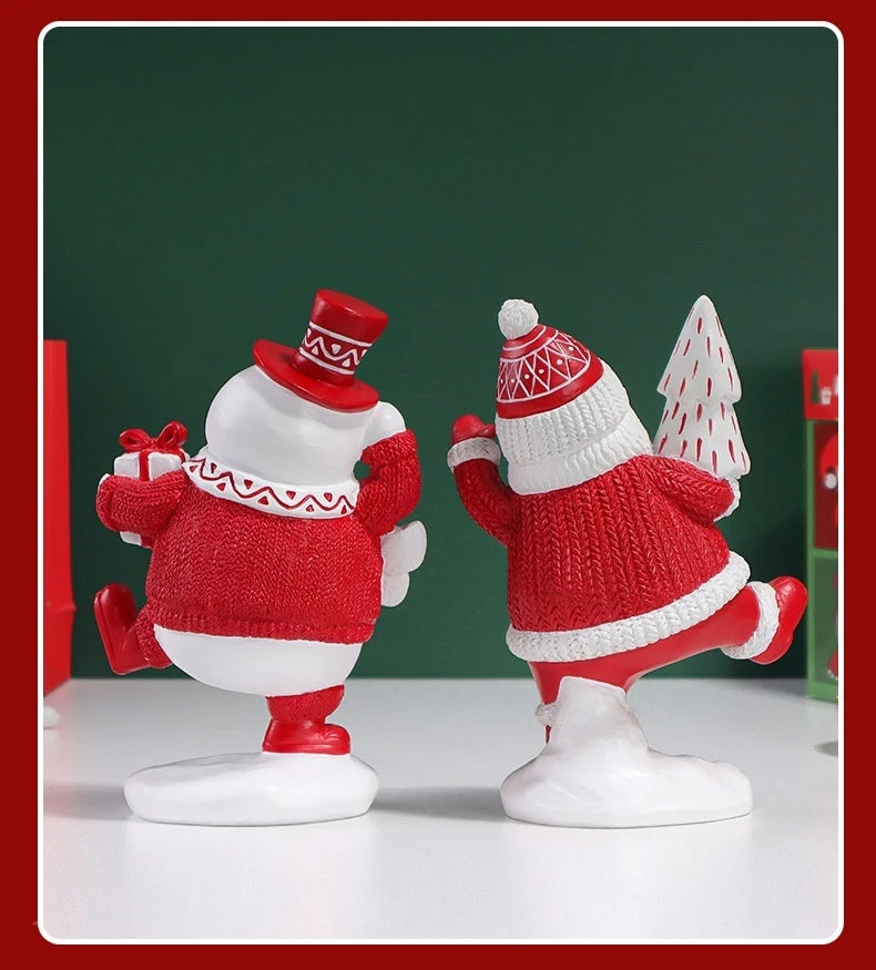 Christmas Snowman Christmas Tree Ornaments American Creative Home Desktop Party Decorations Resin Items Children'S Holiday Gifts