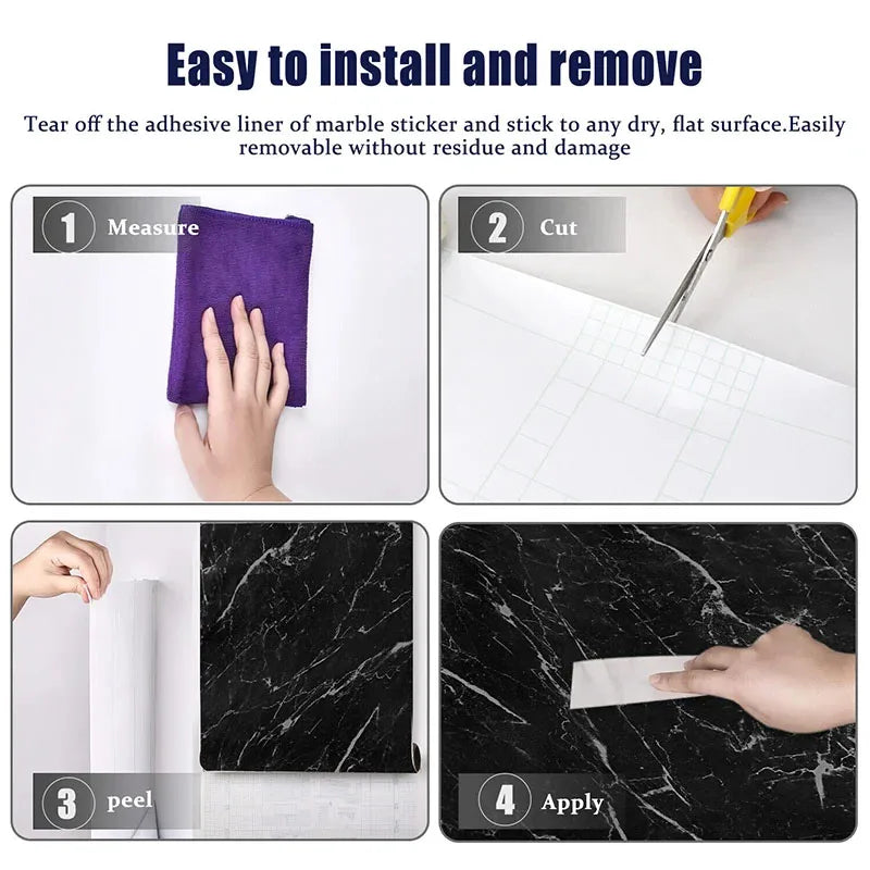 Wallpaper Sticker High Temperature Resistance Adhesive Wall Wallpaper Oil Fume Sticker 40cm Kitchen Waterproof and Oil Resistant