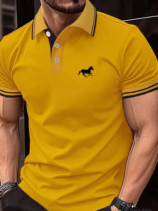 Men Short-sleeved Polo Shirt S-3XL