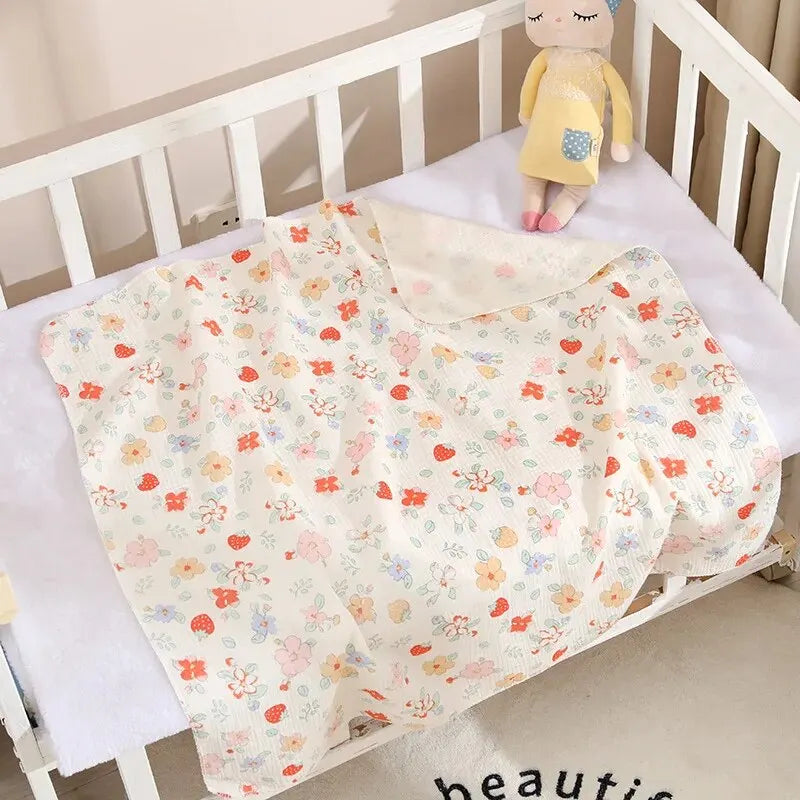 Baby Receive Blanket for Newborn Cotton Muslin Swaddle Blanket Bedding Infant Bath Towel Baby Items Mother Kids