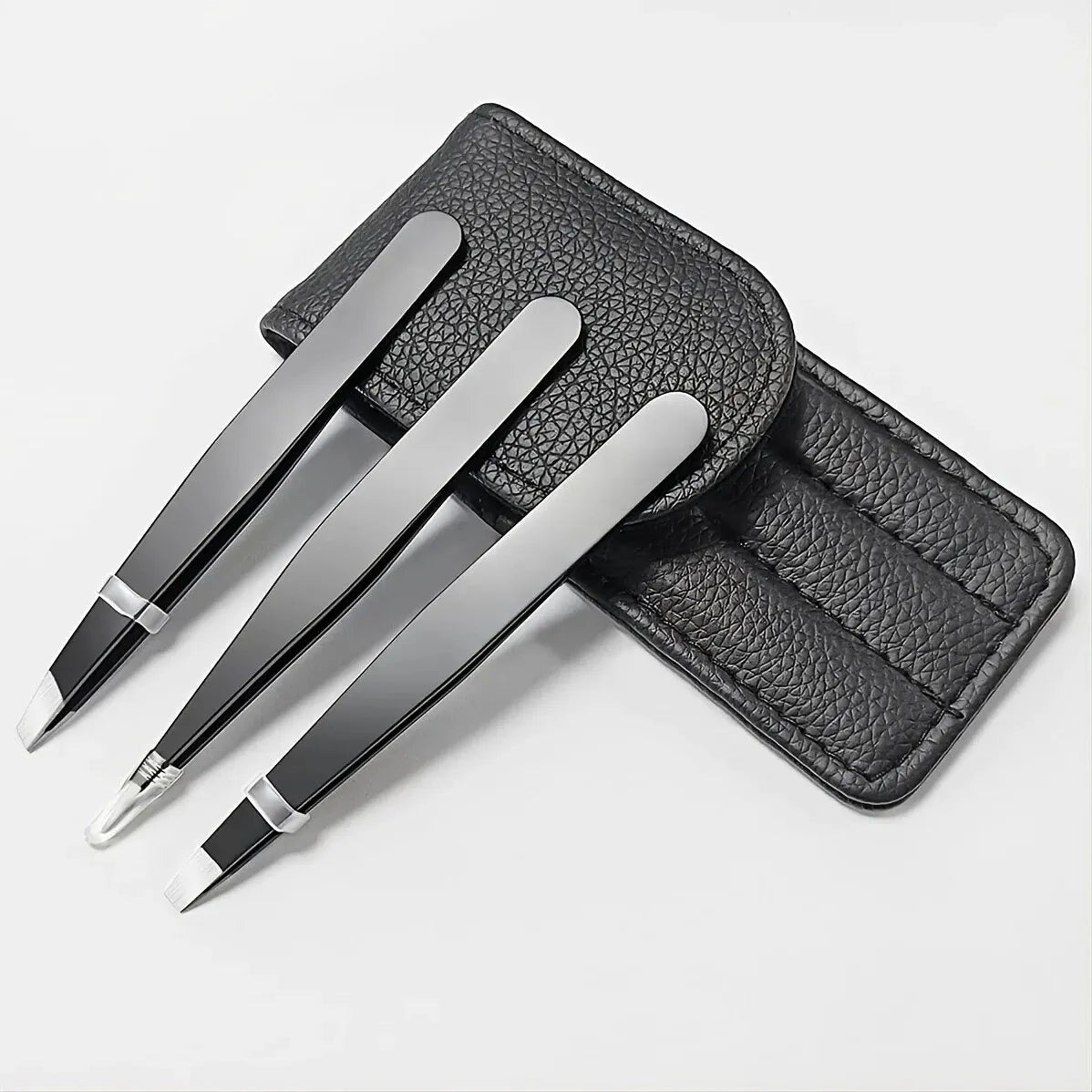 Tweezers Set 3-4pcs Premium Stainless Steel Eyebrow Precision Sharp Tip Tweezers for Body Ingrown and Facial Hair Removal