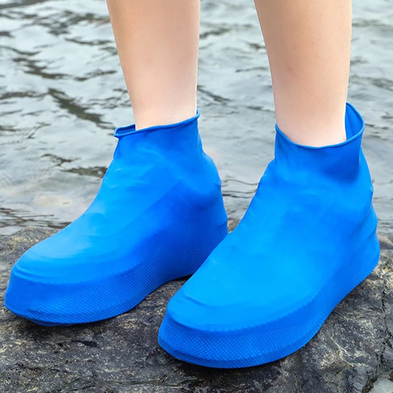 1 Pair Latex Rain Boot Overshoes Travel For Outdoor Use Latex Waterproof Shoe Covers Rainy Day Non-slip Reusable Foot Cover