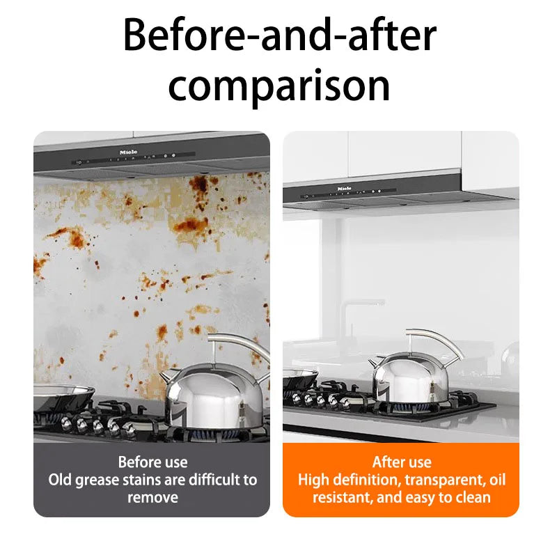 Wallpaper Sticker High Temperature Resistance Adhesive Wall Wallpaper Oil Fume Sticker 40cm Kitchen Waterproof and Oil Resistant