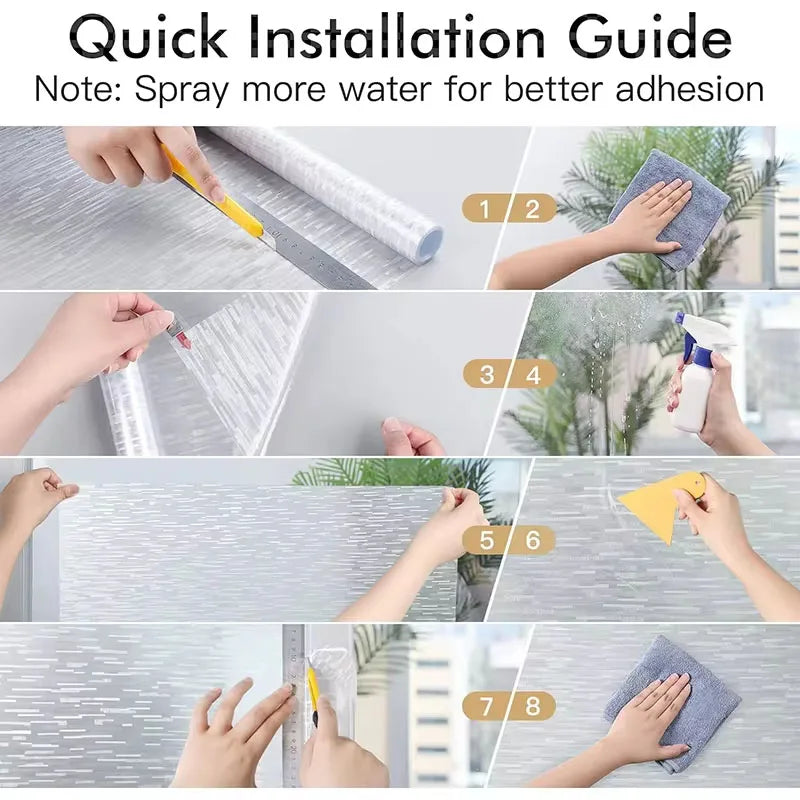 Glass Film Not transparent Electrostatic Glass Window Film Privacy Film For Office Bedroom Bathroom Home Decor Wallpaper Sticker