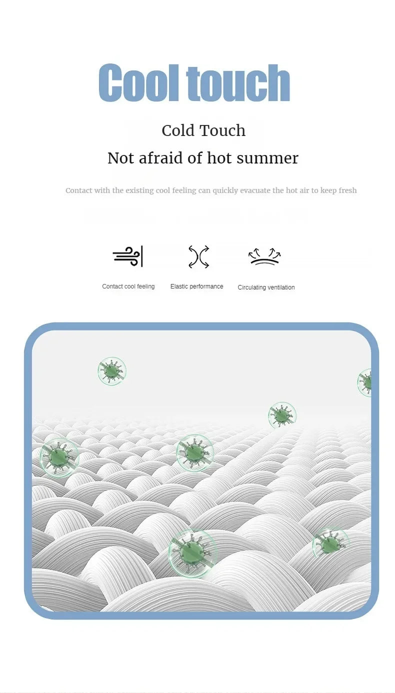 Breathable Ice Silk Car Seat Cushion Non-slip and Wear-resistant Solid Color Ice Silk Car Seat Cover, Universal Fit Most Cars