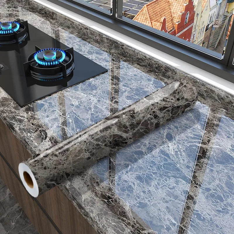 40cm Kitchen Cabinets Wallpaper Self Adhesive Wall Stickers High Temperature Resistance Waterproof and Oil Proof Cooking Bench