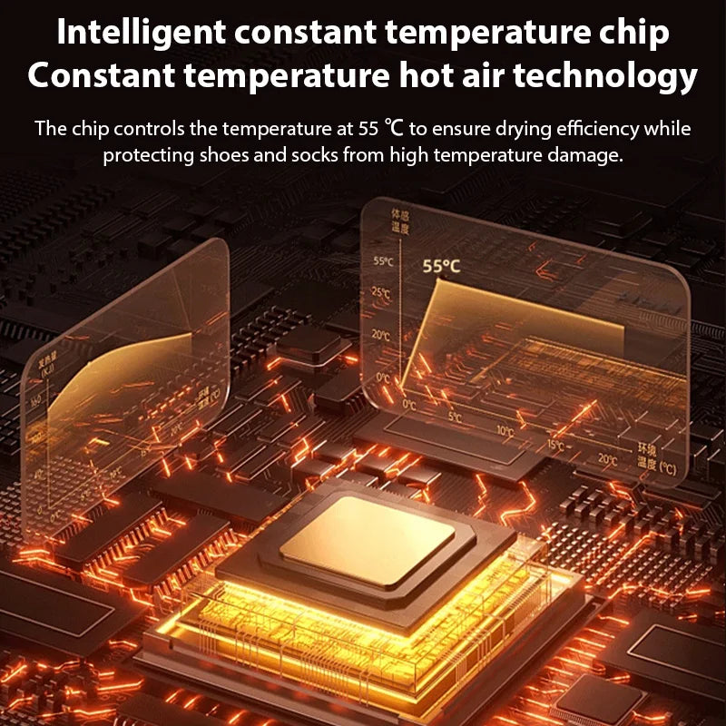 Foldable Electric Shoe Dryer Boot Warmer Eliminate Odor Fast Drying Home Winter Footwear Socks Dryer Boot Deodorizer Shoe Heater