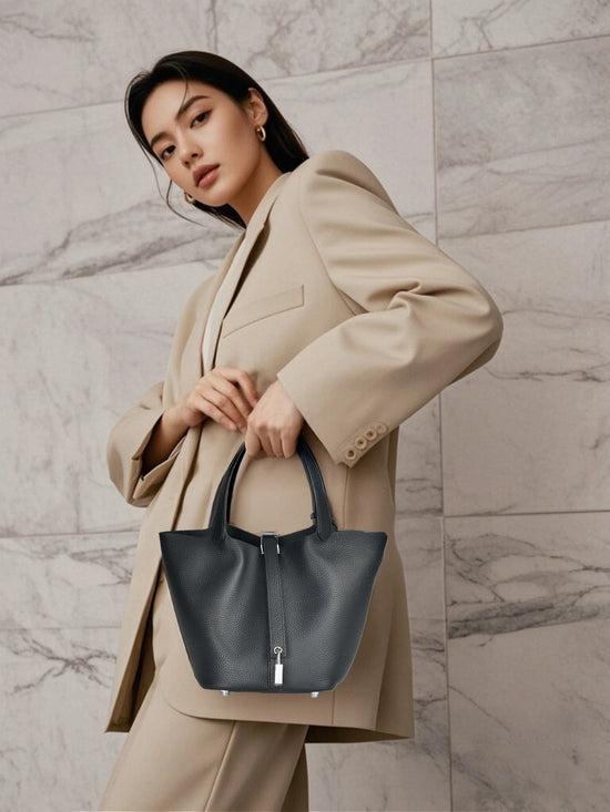 MENDY Women Genuine Leather Tote Bag