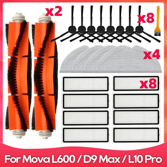 Fit For Dreame D9 Max / L10 Pro / Mova L600 / RLS4 / Z500 Roller Side Brush Filter Mop Cloths Robot Vacuum Cleaner Accessories