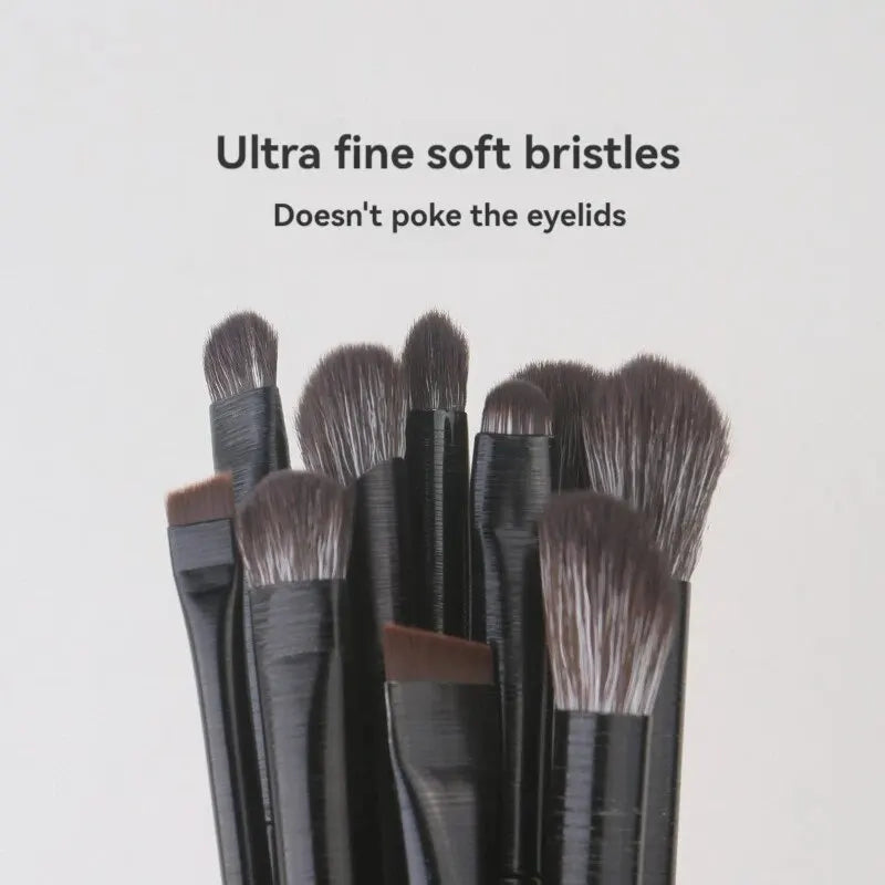 Soft Bristle Eyeshadow Brushes 10-piece Set Eye Makeup Smudge Undercover Eyeliner Blade Eye Detail Small Makeup Brushes