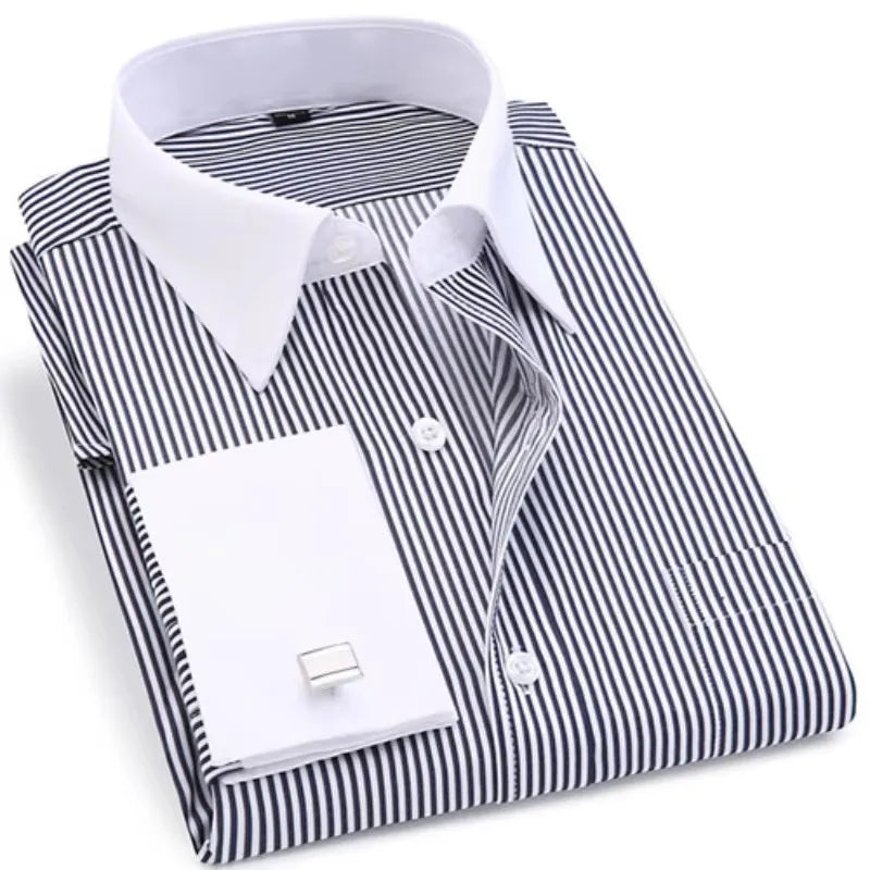 mens french cuff long sleeve shirt