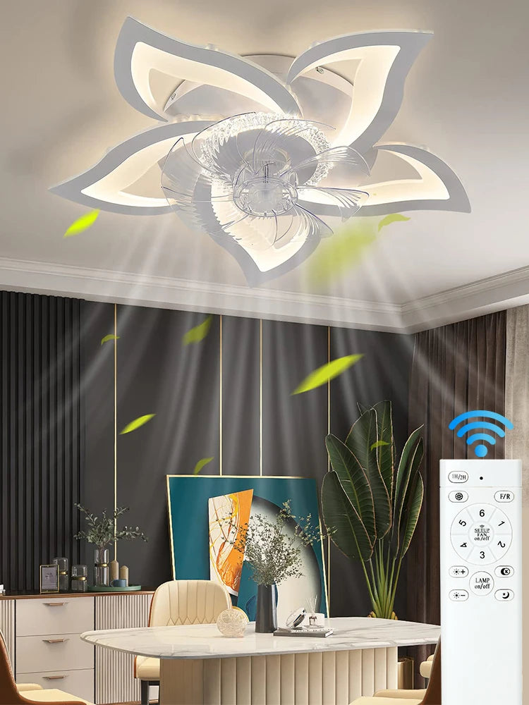 IRALAN home appliances LED ceiling fan light modern smart switch ceiling fan with light home interior decoration fan light