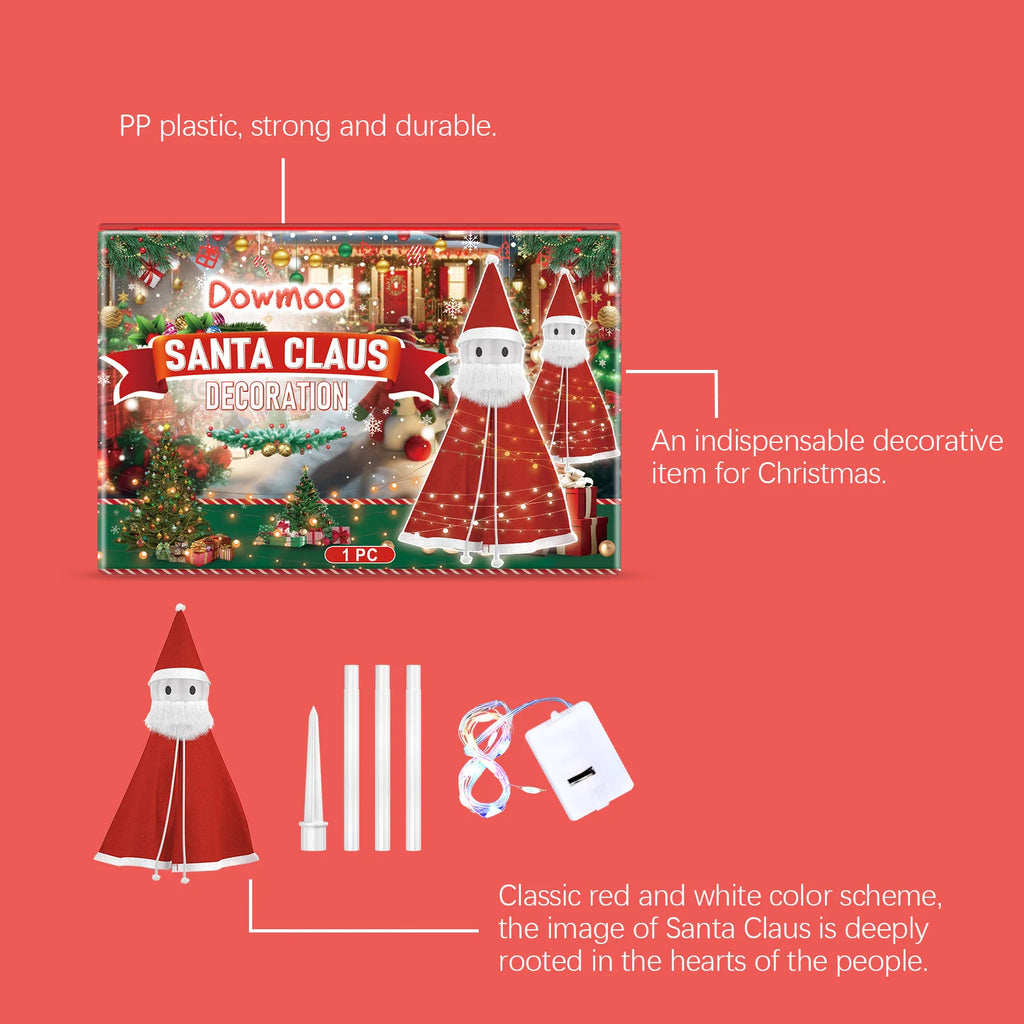 Christmas Santa Claus Decorations Fun Ornaments for Festive Atmosphere Detachable Lightweight Playful Toys