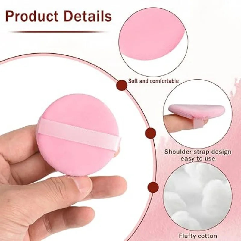 5/10Pcs Soft Velvet Makeup Sponge Loose Powder Cosmetic Puff Double-sided Face Makeup Sponge Concealer Wet Dry Makeup Tools