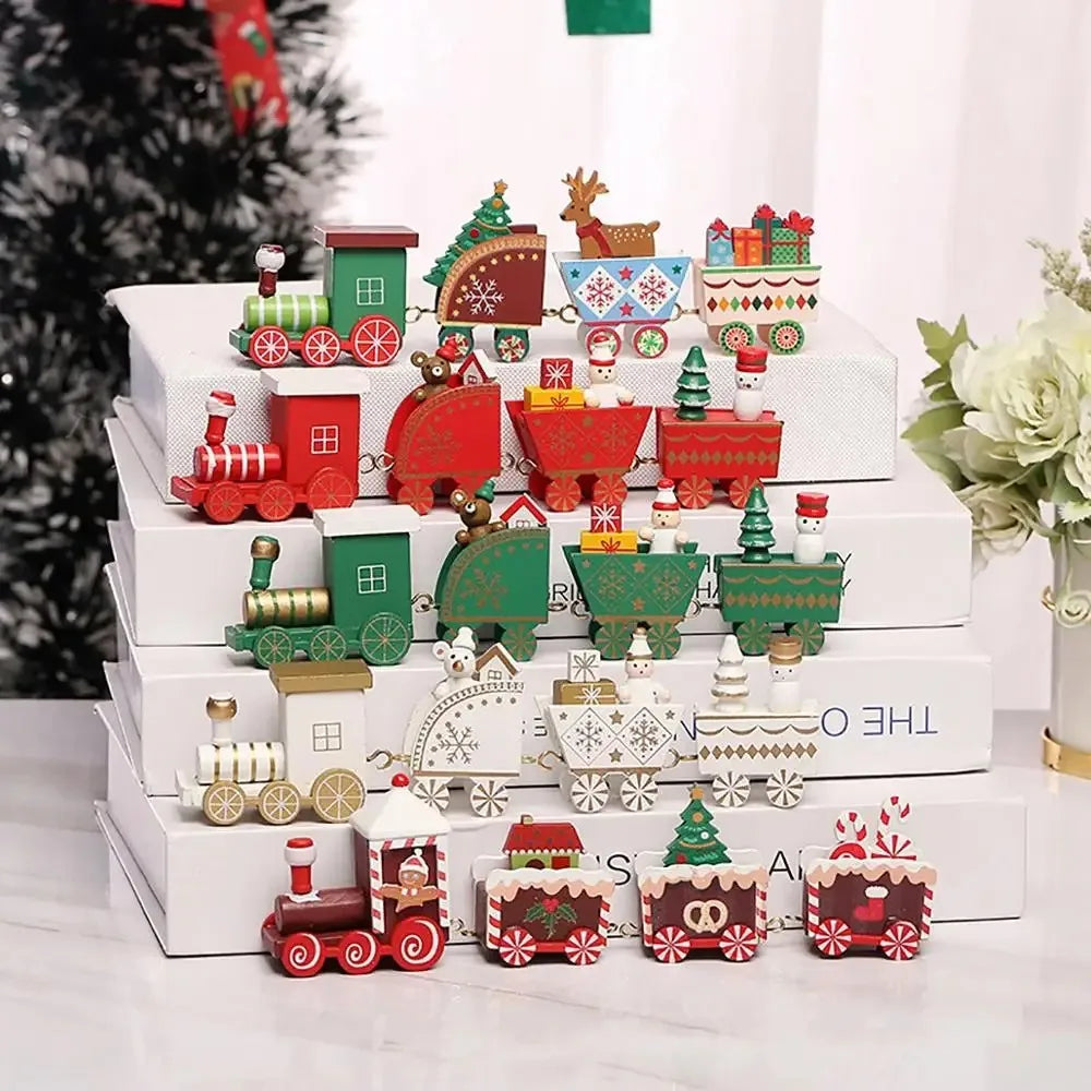 Christmas Train Merry Christmas Decorations For Home 2025 Cristmas Ornament Xmas Navidad Noel Gifts Happy New Year 2026 Gifts