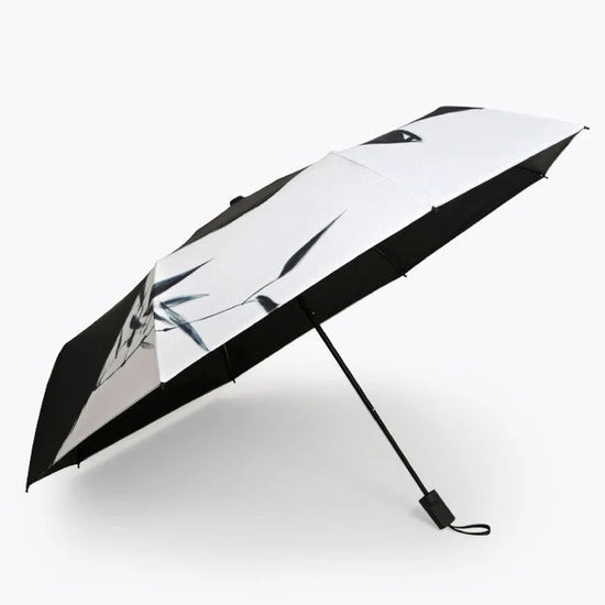 Black White Minimalism Cat Pattern Folding Umbrella Rainproof Sunshade UV Protection Travel Umbrella Automatic Manual Models
