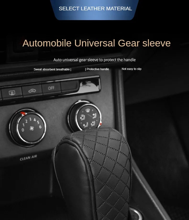 High Quality Car Shift Handle Cover PU Leather Non-slip Wear-resistant Universal Car Automatic Gear Sheath Car Decoration