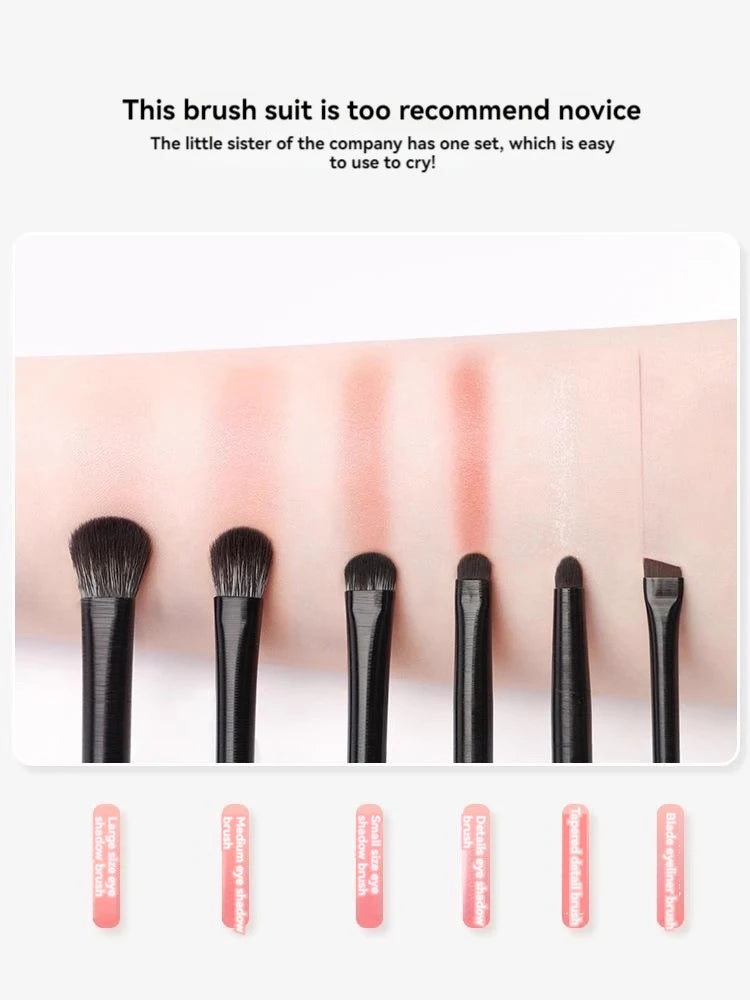 Soft Bristle Eyeshadow Brushes 10-piece Set Eye Makeup Smudge Undercover Eyeliner Blade Eye Detail Small Makeup Brushes