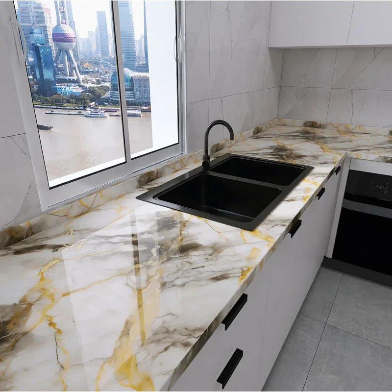 Thickening Decorative Walls Paper Wall Stickers Wallpaper for Kitchen Cooking Bench 40cm Waterproof and Oil Proof Adhesive Home