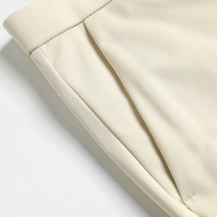 Mens Thin Stretch Straight Summer Pants Silky No-Iron Fabric