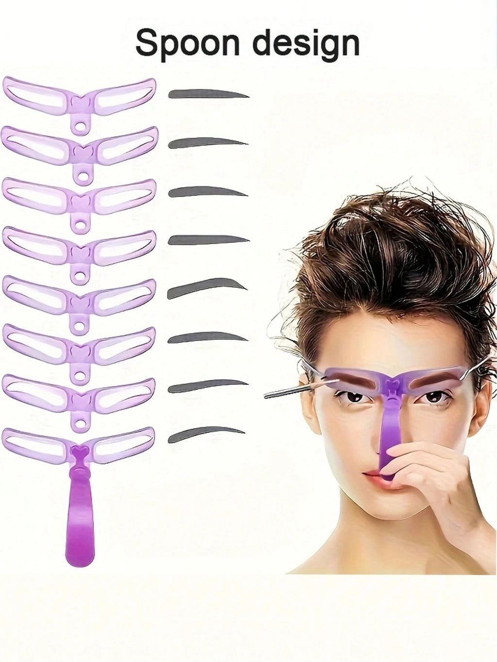 8Pcs Reusable Eyebrow Stencils,Eyebrow Shaping Kit,Eyebrow Makeup Template,Eyebrow Shaper-8 Styles For Different Eyebrow Shapes