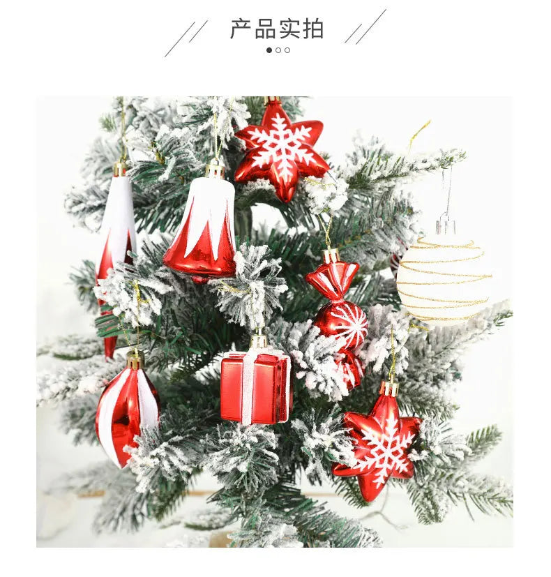 Christmas Decoration Supplies Special-shaped Christmas Balls Canes Candy Cakes Gift Bags Christmas Tree Pendants