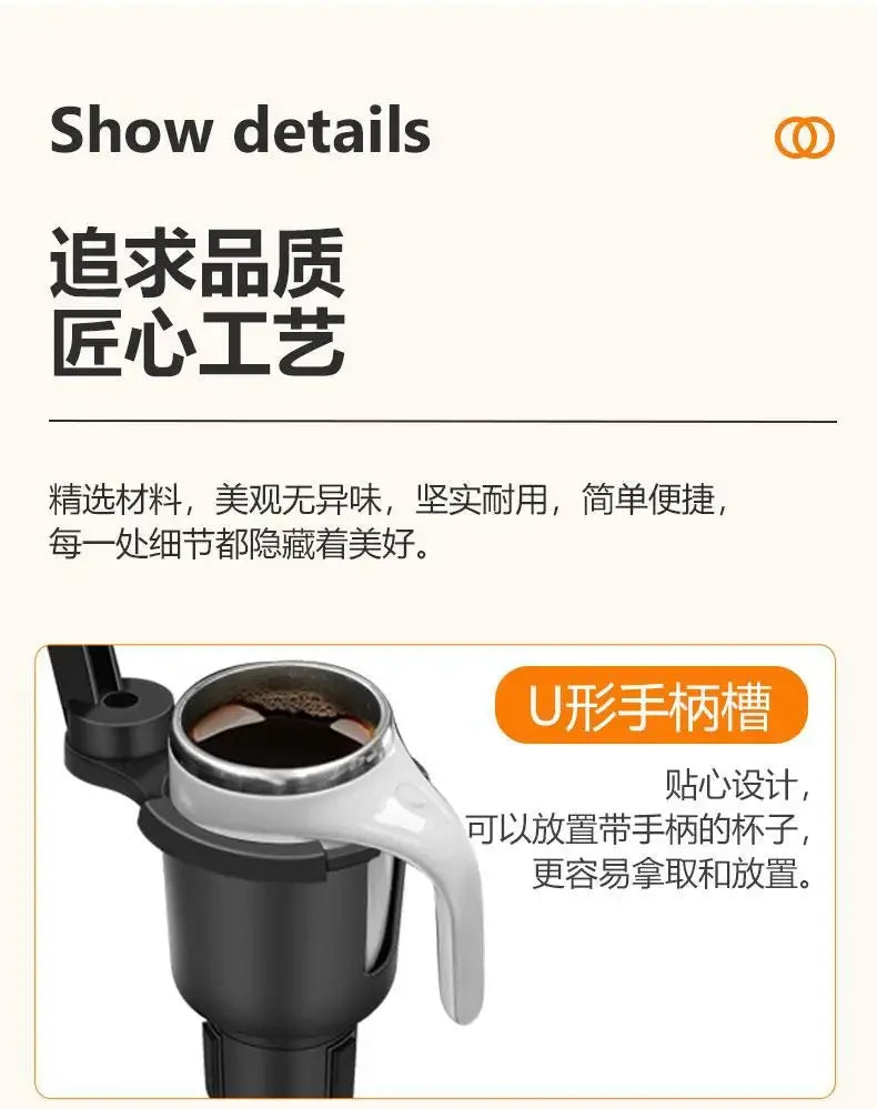 Universal Car Cup Holder Tray With Dual Cup Holder Organized Table Food Car Tray Portable Adjustable Drink Stand