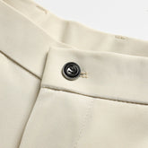 Mens Thin Stretch Straight Summer Pants Silky No-Iron Fabric