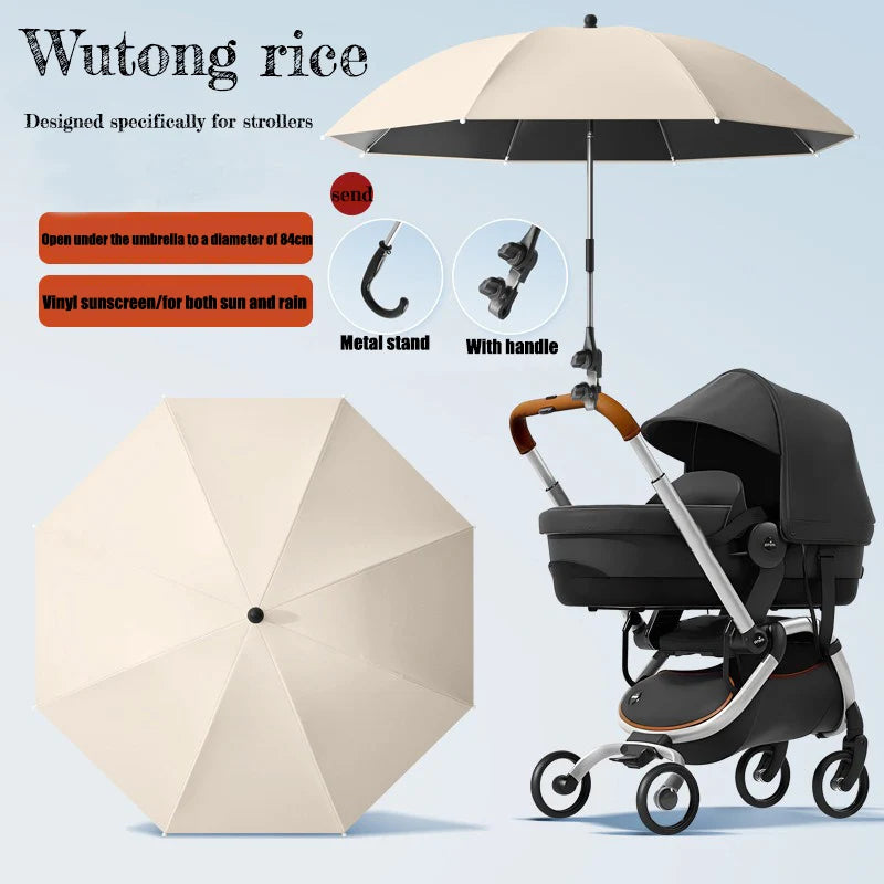 Baby Stroller Sunshade Baby Tricycle Universal Hand Push Children's Stroller Umbrella Children's Walking Tools Sun Protection