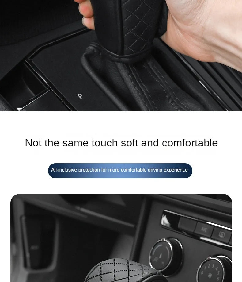High Quality Car Shift Handle Cover PU Leather Non-slip Wear-resistant Universal Car Automatic Gear Sheath Car Decoration