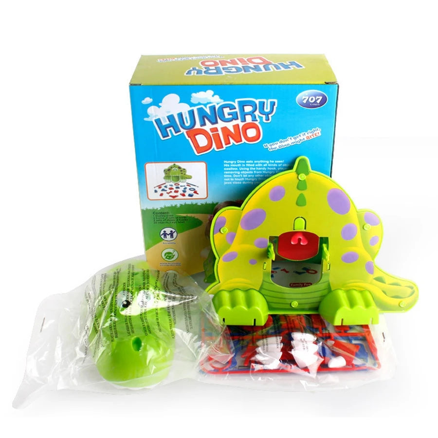Puzzle Dinosaur Dinner Game Trick Feeding Dinosaur Tabletop Board Game Parent-Youngsters Interactive Toy Birthday Gift