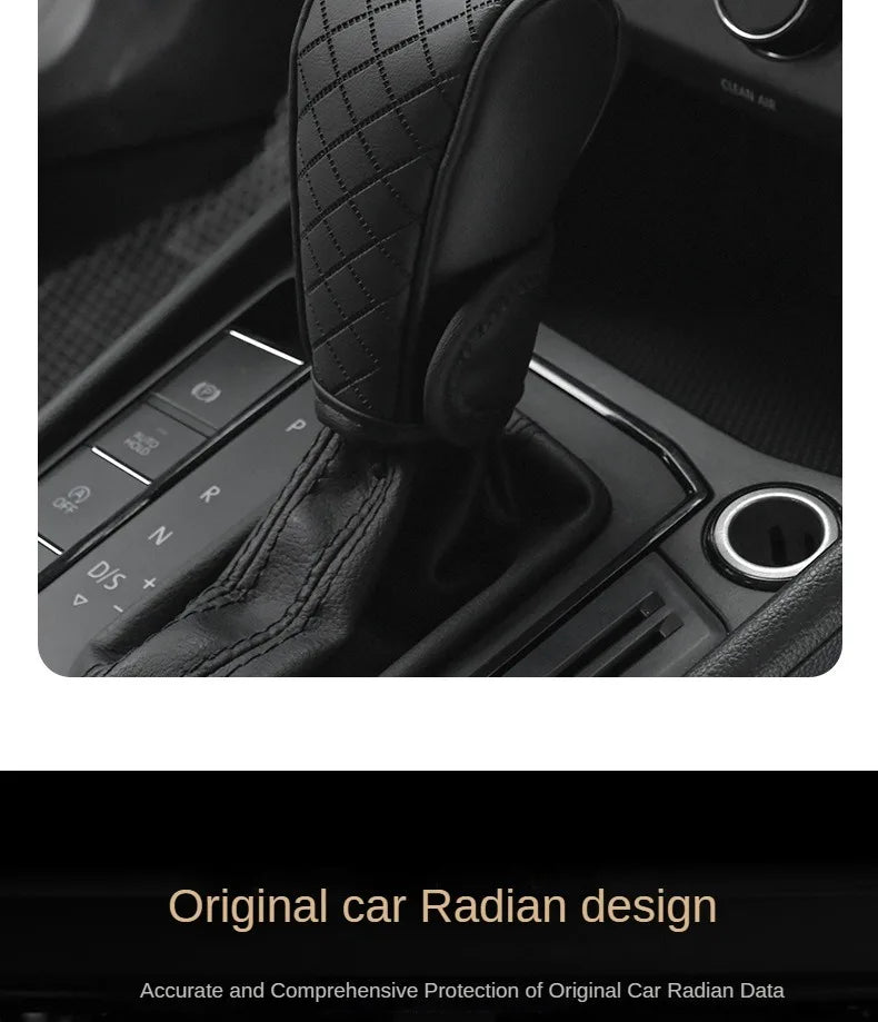 High Quality Car Shift Handle Cover PU Leather Non-slip Wear-resistant Universal Car Automatic Gear Sheath Car Decoration