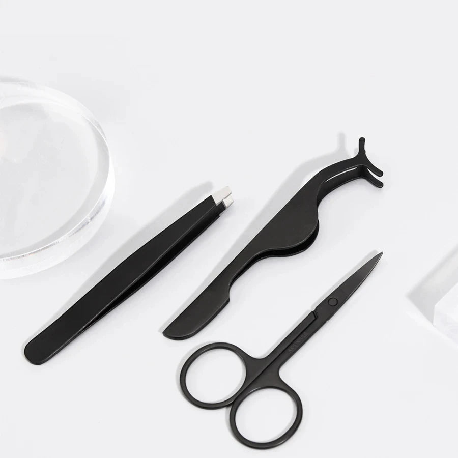 Tweezers Set 3-4pcs Premium Stainless Steel Eyebrow Precision Sharp Tip Tweezers for Body Ingrown and Facial Hair Removal