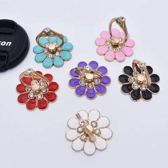 Mobile Phone Case Accessories Alloy Flower Phone Holder