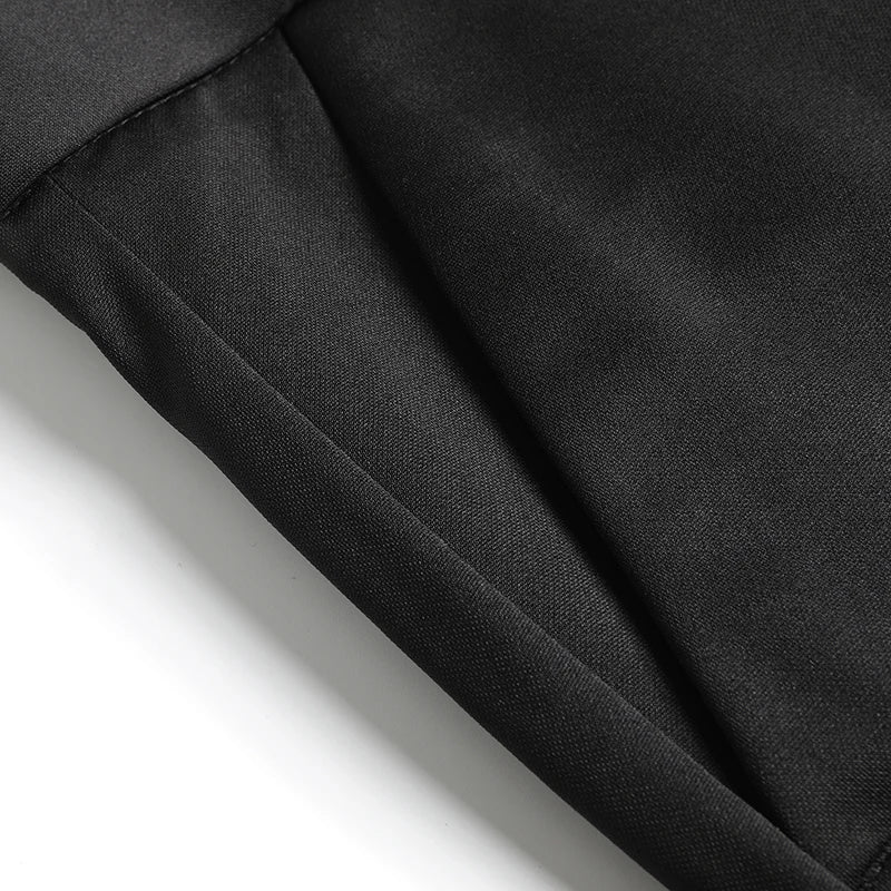 Mens Thin Stretch Straight Summer Pants Silky No-Iron Fabric