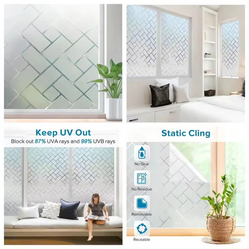 Glass Film Not transparent Electrostatic Glass Window Film Privacy Film For Office Bedroom Bathroom Home Decor Wallpaper Sticker