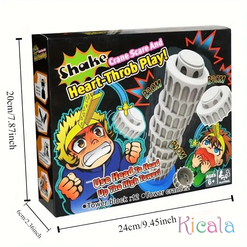 Exciting Pizza Tower Building Game Colorful Stacking Blocks for Family Fun Perfect for Parties Dorms & Holiday Gatherings